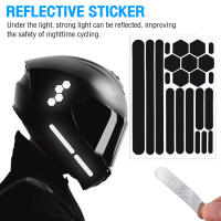 Pegatinas Reflectorivas Para Seguridad Nocturna Conjunto De Adornos Decorativos En Fluorescente Para Motocicleta Bicicleta Y Coche Accesorios De Conducción - details 0