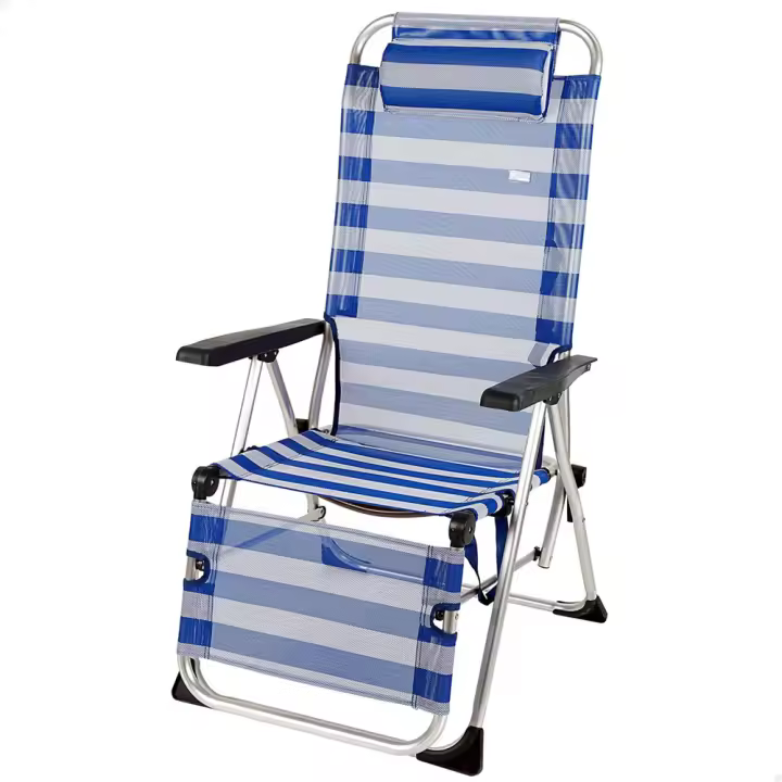 Tumbona de playa reclinable aluminio con cojín Aktive 149X49X78/116 cm (Color Baby 62298) - 1