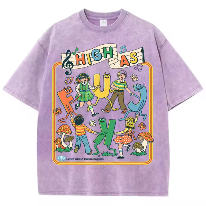 Camiseta Retro Para Hombres Con Patrón De Niños Jugando Suave Algodón Verano Estilo Vintage Camiseta Encogible De Cuello Redondo Talla Grande Streetwear - 1