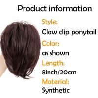 Extension De Cabello Sintético H&STAR Pony Cola Recta Pequeña Accesorios Para El Cabello Clip Para Mujeres Pieza Única - details 2