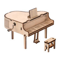 Caja De Música De Madera DIY Para Niños 2024 Puzzle 3D De Reloj Y Pluma Musical Caja De Desafío Geométrico Unisex - details 5