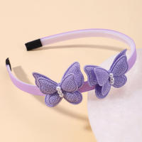 Diadema De Mariposa Exquisita Con Perlas Simuladas Para Niñas Accesorio Lindo Para El Día Diadema De Cabello Para Niñas Decorativa Para Todas Las Estaciones - details 15