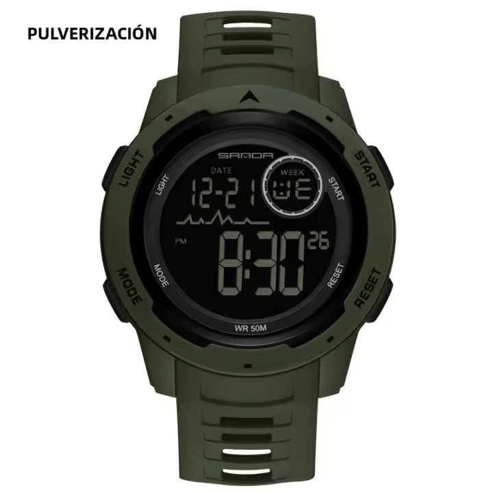 Reloj Digital LED SANDA Para Hombre Reloj Militar De Deporte Resistente Al Agua Con Función De Medición De Tiempo Y Luz Trasera - 1