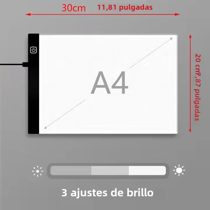 BIT tablero de dibujo LED A4/A5 con 3 Niveles de Brillo Juguetes de Pintura para Niños - 1