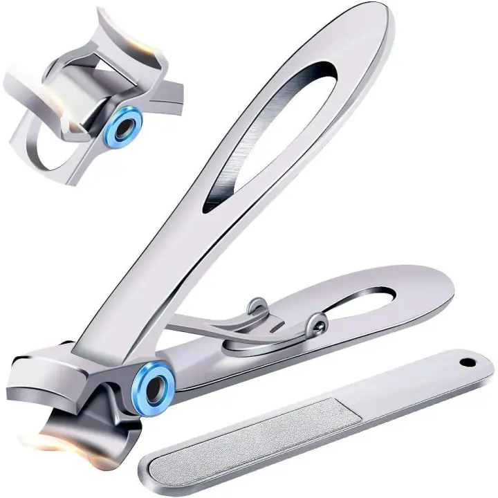 Cortaúñas para uñas gruesas - Pretty Diva Cortaúñas de gran tamaño con abertura de mandíbula ancha, acero inoxidable resistente, cortaúñas extragrandes para pies - 1