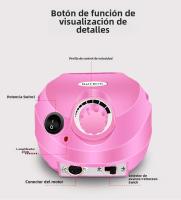 Máquina De Manicura Eléctrica Profesional 35000RPM Con Kit De Linterna Y Broca Portátil Para Sala De Uñas Y Pulidora De Uñas - details 16