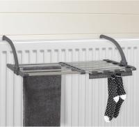 Tendedero con pinzas para calcetines | Portátil para barandas de balcón y alféizares de ventana | Estante de lavandería extendido para secar en interiores y exteriores - details 0