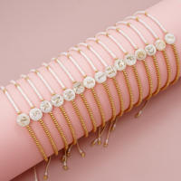 Pulsera De Letras Go2BoHo Con Encantos Asimétricos Y Contraste De Colores Con Cuentas Miyuki Y Caracoles Para Mujer Joyería Moda - details 0