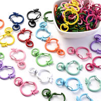 5pcs Gancho De Fruta En Forma De Manzana Con Cierre De Tostón Para Hacer Anillos De Llaveros Y Accesorios De Joyería Hechos De Metal - details 1
