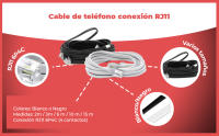 Banner - Cable de telefono RJ11 6P4C M-M