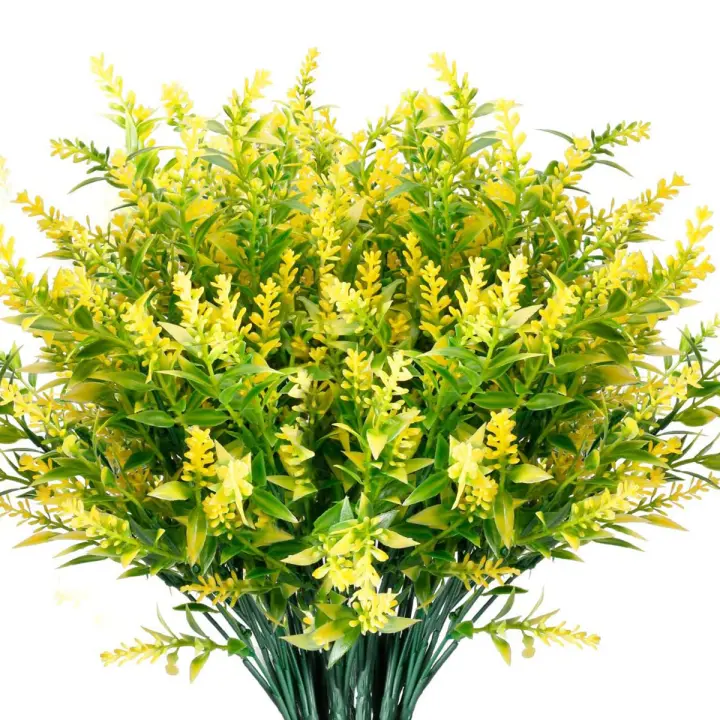 12PCS Plantas Artificiales De Lavanda Para Boda Decoración De Vaso De Navidad Arbolito De Pino Exterior Jardín Ventana Puerta - 1