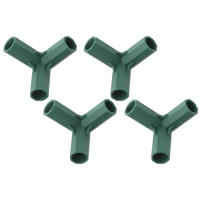 Conectores De Marco De Invernadero Plástico Verde 4Pcs 16mm Para Juntas De Paredes De Jardín Exterior Arco Iris DIY 3 Vías Adaptador De Estructura De Jardín - details 15