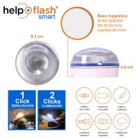 Help Flash y FlashLed - Baliza de Emergencia Compacta y Ligera con Señal V16 de Peligro y Linterna Homologada - details 2