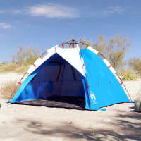 vidaXL Tienda de playa 3 personas impermeable apertura rápida Color azure blue,  Gris,  Verde mar y mas - details 0