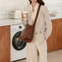 Bolso De Hombro Para Mujer Estilo Vintage En Cuero PU Gran Capacidad Casual Bolso Cruzado De Moda Tote Shopper Pillow Design - details 20