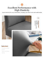 Cubierta De Silla De Cuero Sintético Impermeable Y Resistente Al Aceite Elástica En 15 Colores Variados Para Hotel Y Banquete - details 5