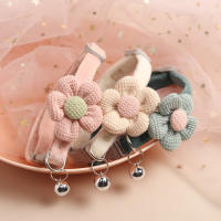 Collar Para Gato Ajustable Con Flor Bonita Y Campana Accesorio Pequeño Para Mascotas Ideal Para Gatos Y Perros Pequeños - details 1