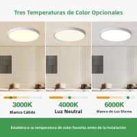 Lámpara De Techo Moderna LED Para Pasillo Baño Dormitorio Material ABS Y Acero Iluminación Diaria Fuente De Luz AC 220V 27CM 37CM Impermeable - details 6