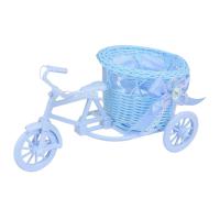 Cesta De Flor Artificial Para Bicicleta Miniatura Regalo De Cumpleaños Decoración Para Jardín Fiesta Bicicleta Planter Stand De Plantas Estilo Artificiales - details 2