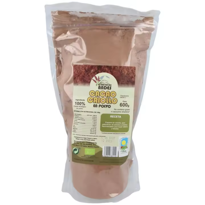 El Oro De Los Andes Cacao Criollo En Polvo 600G - 1