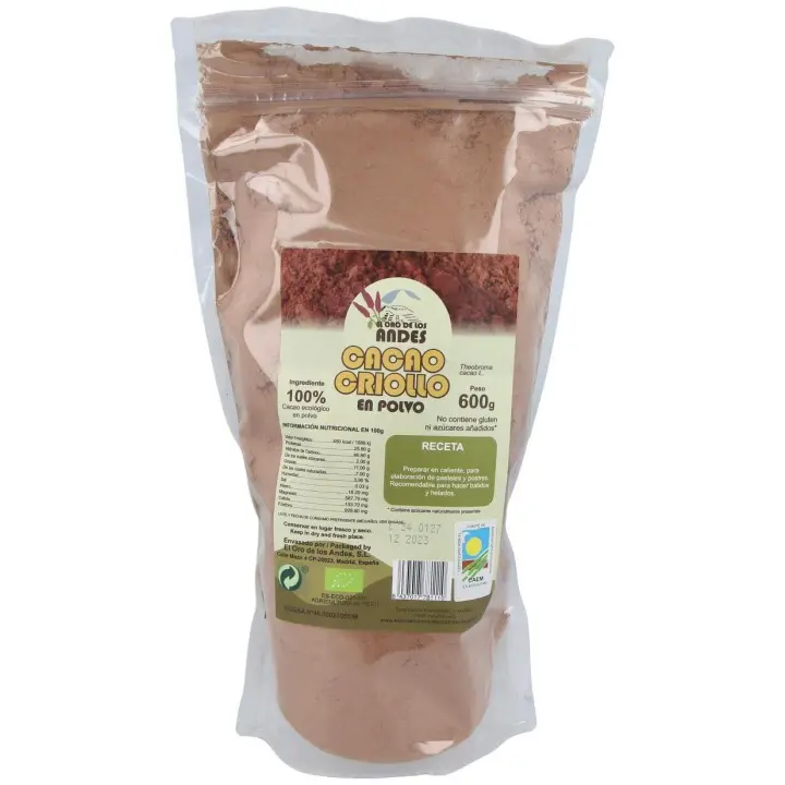 El Oro De Los Andes Cacao Criollo En Polvo 600G - 1