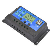 Controlador De Carga Solar 12V24V 30A/20A/10A Con Pantalla LCD Dual USB 5V Salida Regulador De Panel Fotovoltaico PV Disipador De Carga - details 3