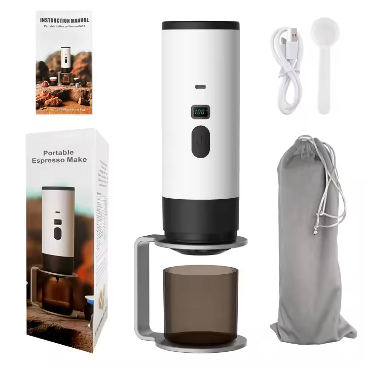 Cafetera Espresso portátil-Máquina Eléctrica autocalentable 2 en 1 Para Viajes, coche y senderismo-Compatible con café molido y cápsulas NS-Cerveza rápida en Quier Lugar - 1