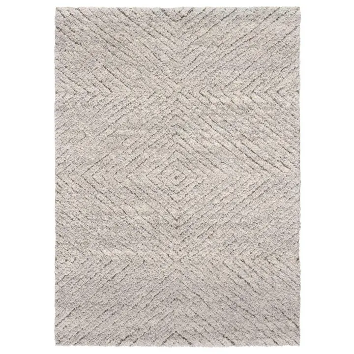 ATTICGO Alfombra de Interior Estilo Escandinavo en Plata - Atesa 80365  60x120, 120x170, 160x230, 200x290 cm - 1