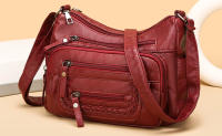 Bolso De Hombro Para Mujer De Lujo En Cuero Suave Diseñador Bolso Cruzado De Calidad Sac a Main Estilo Versátil Tote Solid PU Con Cierre De Cremallera - details 17