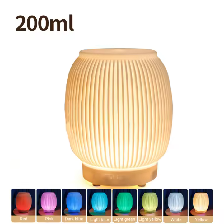 Humidificador de aire de aromaterapia, difusor de aceites Esenciales ultrasónico Eléctrico USB con Luz LED Nocturna color, interior creativo - 1