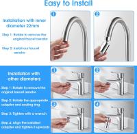Doble función 360 ° de rotación giratoria Grifo rociador Ahorro de agua con flujo de burbuja suave y Fuerte rociador para fregadero de La Cocina Baño - details 4