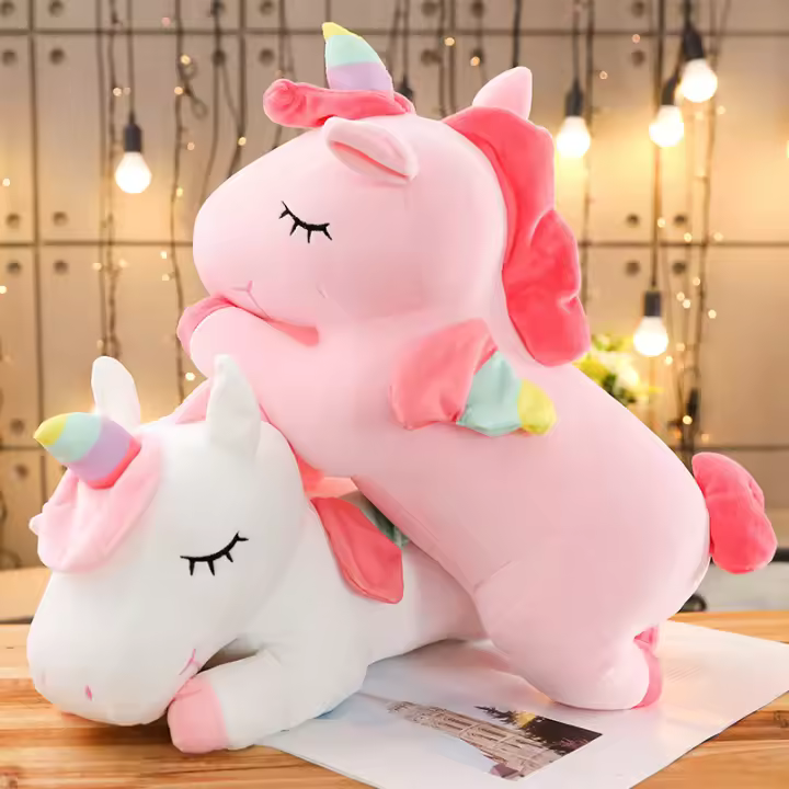 Muñeco De Peluche Unicornio Kawaii 30/60cm Juguete De Animal Huggleable Para Niños Regalo De Cumpleaños Material Suave Y Seguro - 1