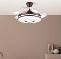 ABRILA ALTA GAMA Ventilador Dc Dani 59w 6980lm Marron 4 Aspas desp.107d 3000-4000-6000k Control Remoto, Regulables intensidad, Memoria Y Temporizador Control de aire verano o invierno Incluye mando y dos tijas de 12,5 y 20 centímetros Calidad Garantizada - details 1