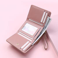 Cartera De Mujer Tri Fold Bolsa De Tarjetas PU Con Múltiples Bolsillos Estilo Coreano Minimalista Bordado De Amor Casual - details 10