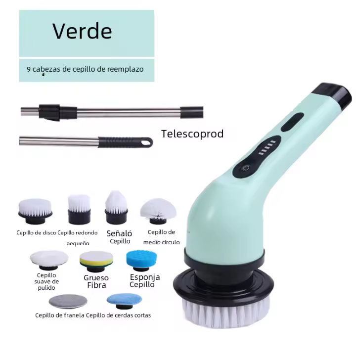 9 En 1 Escobilla De Rotación Para Limpieza Del Hogar Herramientas Eléctricas Para Cocina Y Baño Gadgets De Limpieza - 1