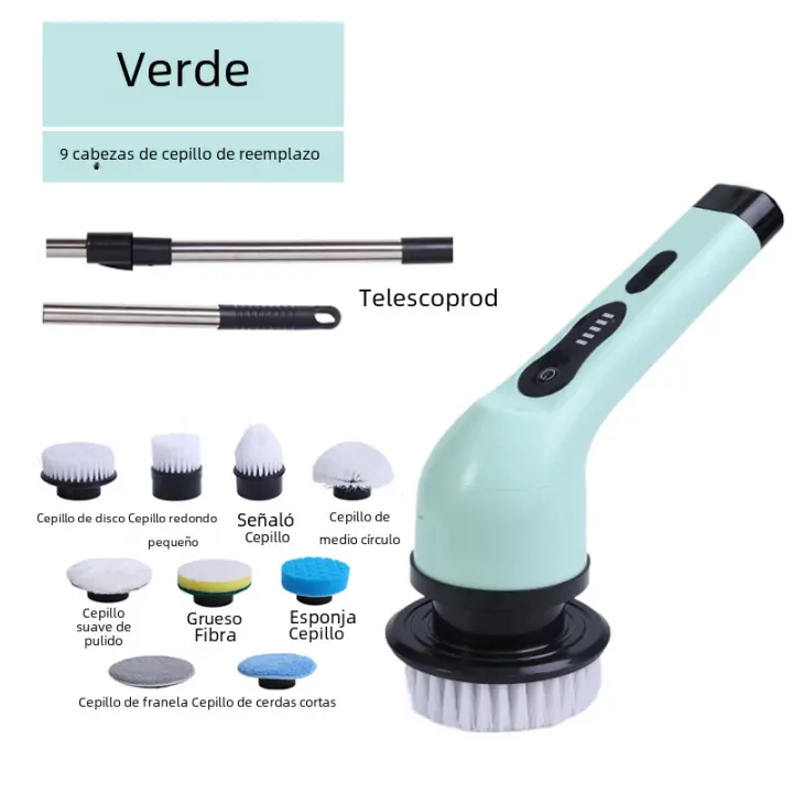 9 En 1 Escobilla De Rotación Para Limpieza Del Hogar Herramientas Eléctricas Para Cocina Y Baño Gadgets De Limpieza - 1