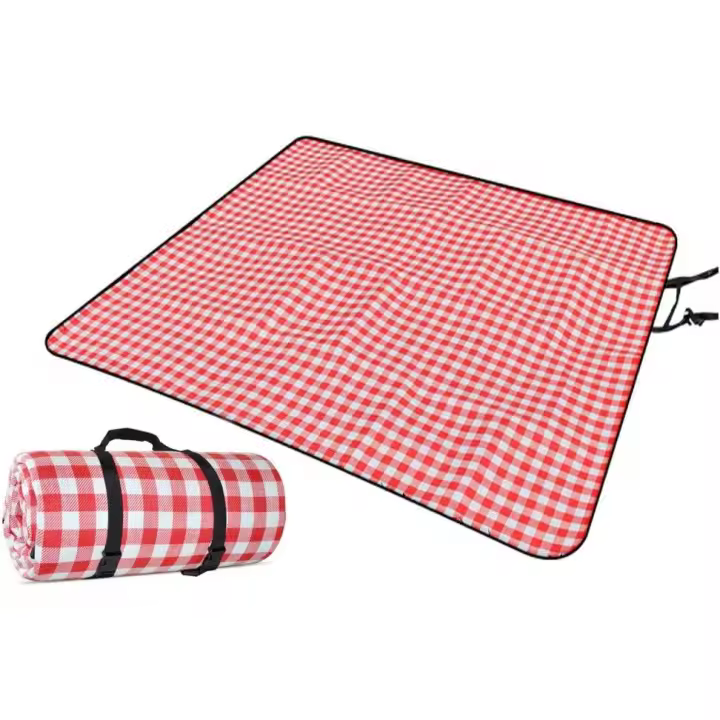 Manta de picnic Dayu World de 150 x 200/200 x 200 cm, impermeable, lavable, para tomar el sol, playa, camping, exterior, pícnic, 200 x 200, color rojo - 1