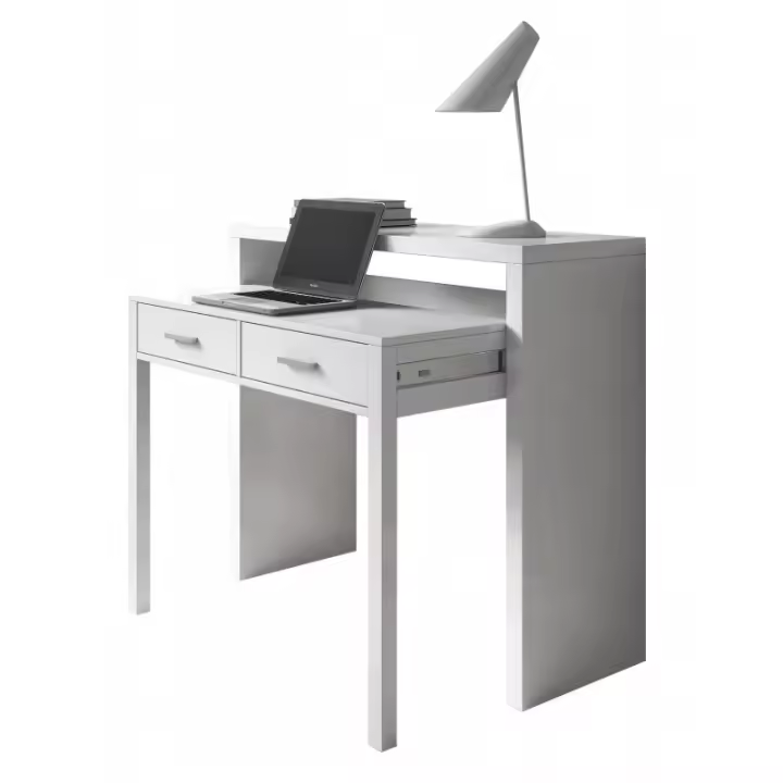 CAMA EXPRESS Escritorio desplazable con 2 cajones en color blanco artik - 1
