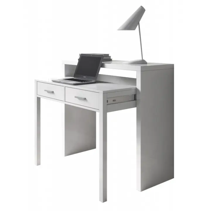 CAMA EXPRESS Escritorio desplazable con 2 cajones en color blanco artik - 1