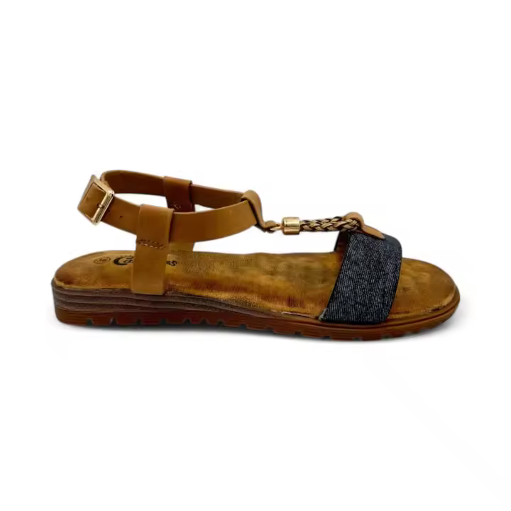 Sandalias marca Calzapies para mujer en color negro - 1