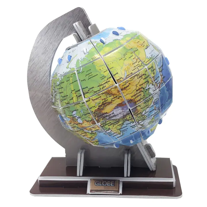 DAM. Puzzle 3D Globo terraqueo 31 piezas. 10,2x7,9x12,1 cm. 10,2x7,9x12cm - 1