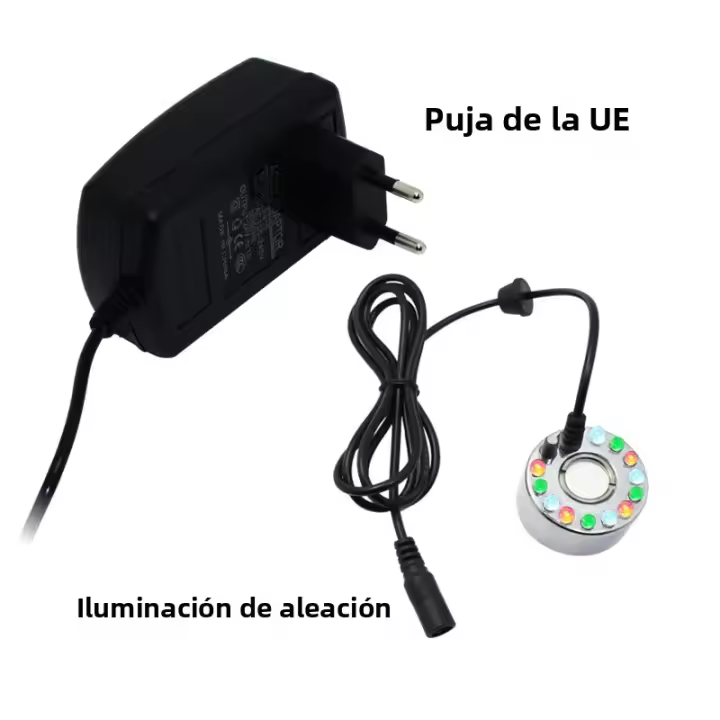 Atomizador Ultrasonido Mist Maker 24v Nebulizador Sin Luz De Colores Para Decoración De Halloween Y Jardín Interior 1Pc - 1