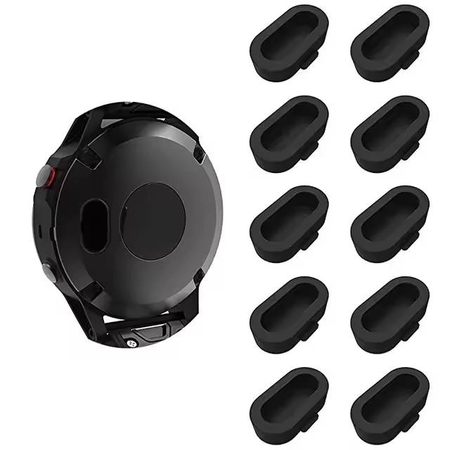 10pcs Tapa De Protección Para Puerto De Carga Para Relojes Garmin Fenix 7 7S 7X 5 5X 6 6S 6X Venu 2 Vivoactive4 3 Vivomove3 Material De Silicona - 1