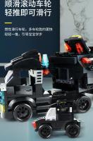 Kit De Construcción De Bloques SWAT 585pcs 8en1 Camión De Comando Estación De Policía Helicóptero De La Ciudad Juguetes Educativos Para Niños - details 7