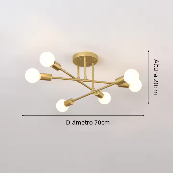 Lámpara de Techo LED Moderna de Hierro Forjado Estilo Retro Industrial - 1