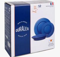 Duralex - Vajilla completa 12 Piezas de Vidrio Templado Azul Marino, Incluye 4 Platos Llanos de (23,5 cm), 4 Platos Hondos de (19,5 cm) y 4 Platos de Postre de (19 cm)  Diseño clásico Calidad de confianza - details 3