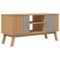 vidaXL Mueble de TV OLDEN madera maciza pino gris y marrón 114x43x57cm, Mueble de Salon, Mueble TV, Mueble TV salon, Mesa de TV, Mueble tele - details 0
