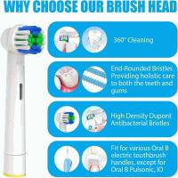 Banner - Set de 4 cabezales de repuesto para cepillos de dientes eléctricos compatibles con Oral-B