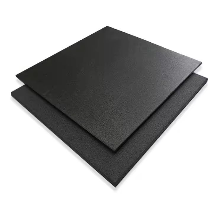 Loseta de Caucho para Suelo de Gimnasio 1x1x20mm Negro - Pack 24 - Protección Contra Caídas - 1