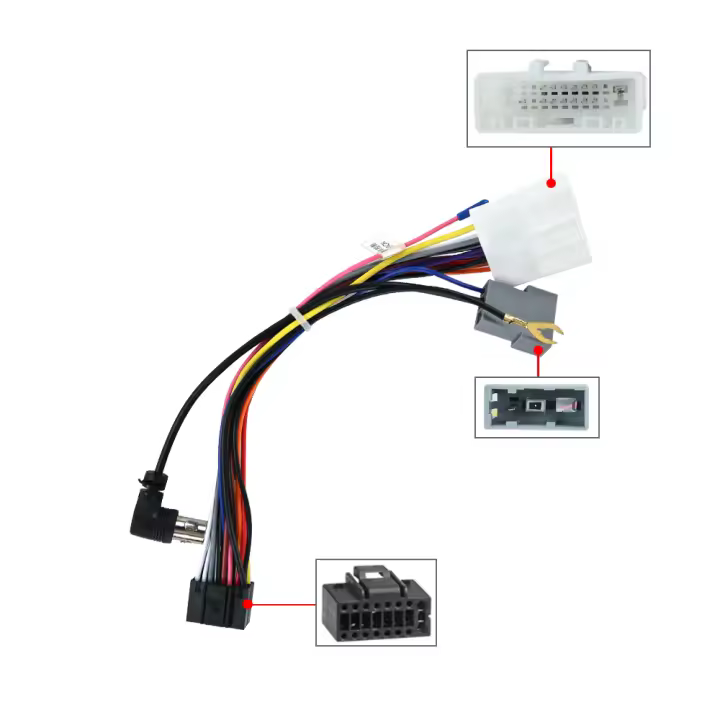 Cable ISO 16 Pin Android Para Coche Conector De Enlace Universal Femenino Kit De Cableado Para Radio De Automóvil Nissan Adaptador De Reproductor De Radio - 1